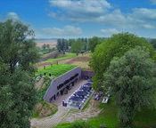 Fort Altena van bovenaf van VVV Biesboschlinie