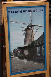 Bord molen Twee Gebroeders van VVV Biesboschlinie