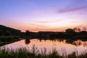 Pompveld put zonsondergang van VVV Biesboschlinie