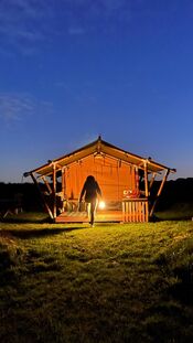 Safaritent op Fort Bakkerskil van VVV Biesboschlinie