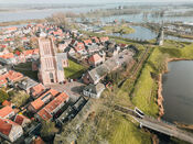 Woudrichem vanuit de lucht van VVV Biesboschlinie